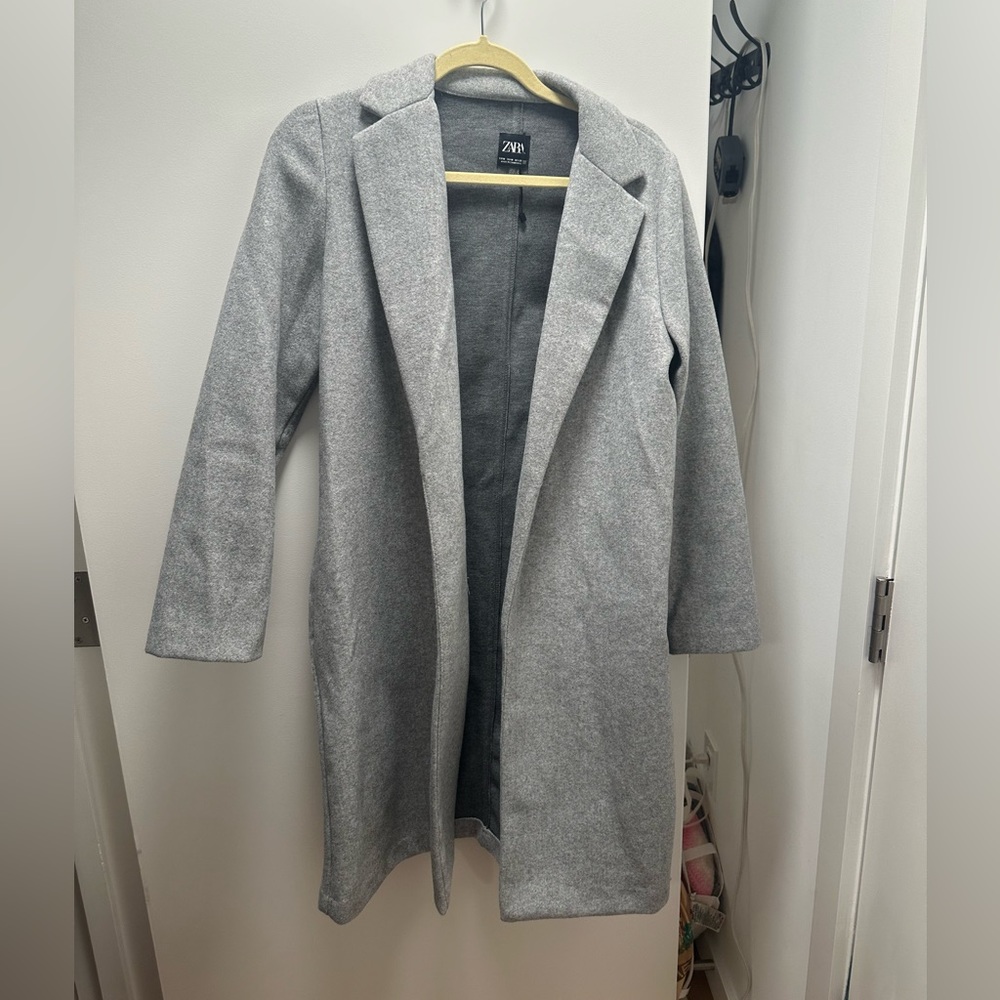 Grey Zara trench coat